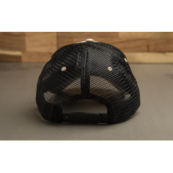 ROGUE PATCH TRUCKER HAT TAN BLACK