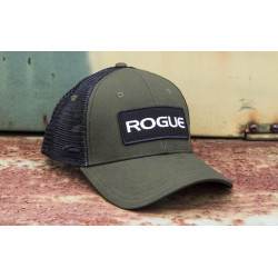 ROGUE PATCH TRUCKER HAT OLIVE BLACK